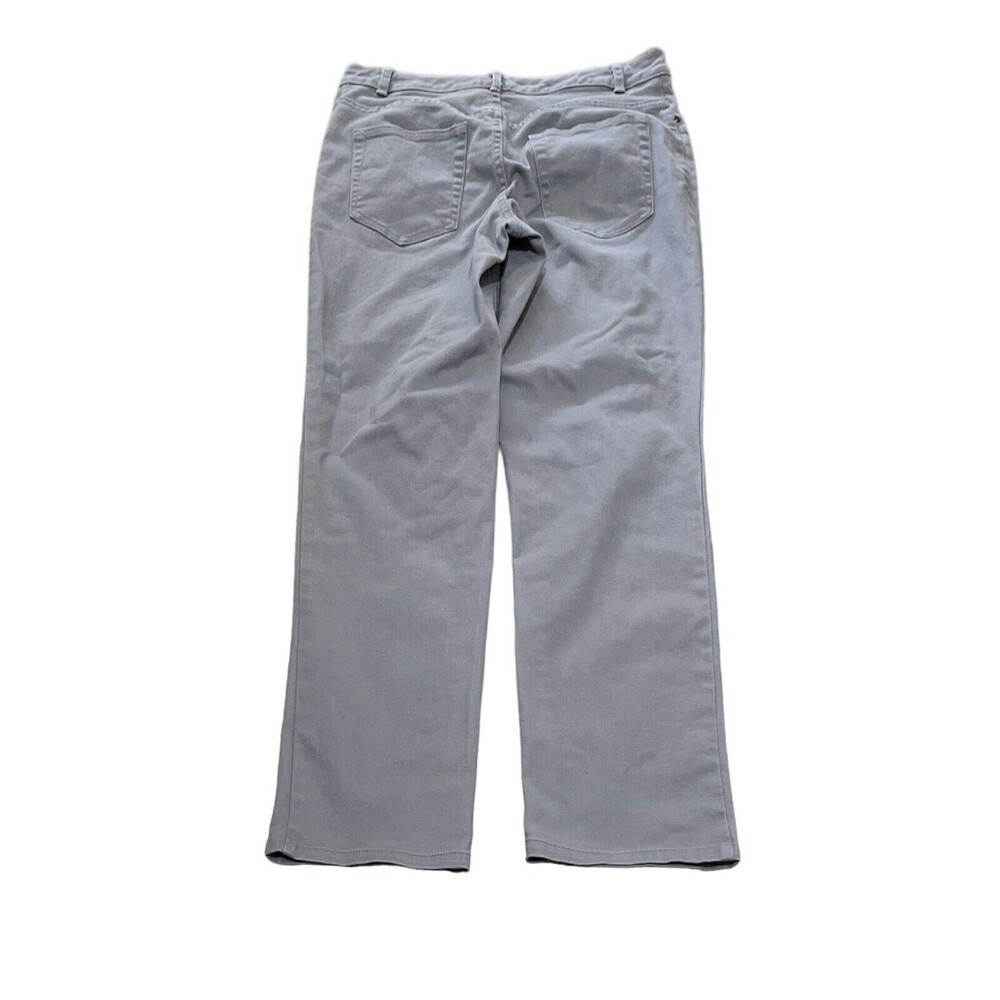 Appleseed’s Women’s Middle Rise Straight Leg Pants Light Gray SZ 10 Inseam 29.5”